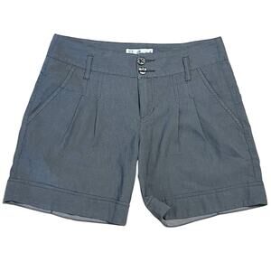 TRF Zara Gray/Blue Striped Pleated Shorts Made in Spain Size 6